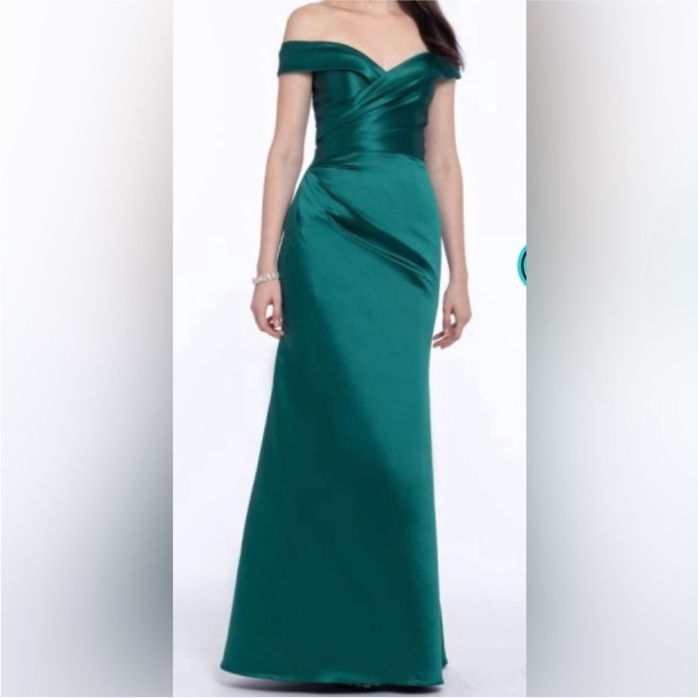 Camille La Vie Strapless Teal Gown
